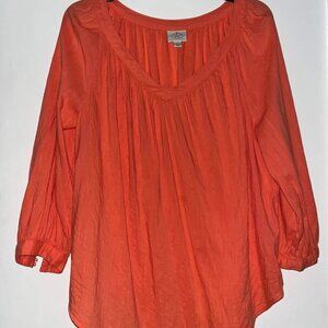 St. John’s Bay Peasant Style Blouse, Coral